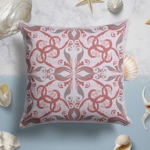 Ornate Elegance in Soft Blush Cushion