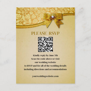 Ornate Elegant Retro Abstract Flowers and Leaves   Enclosure Card