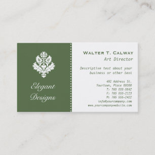 Ornate Element (green) Business Card