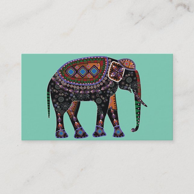 Ornate Elephant Business Card (Front)