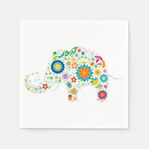 Ornate Elephant Napkin
