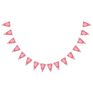 Ornate fabric design featuring a gradient from pin bunting