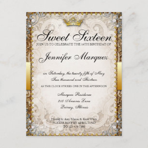 Ornate Fairytale Storybook Sweet Sixteen Invites