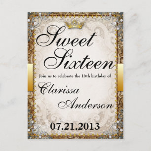 Ornate Fairytale Storybook Sweet Sixteen Invites
