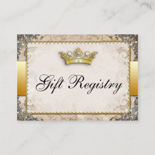 Ornate Fairytale Storybook Wedding Gift Registry Enclosure Card