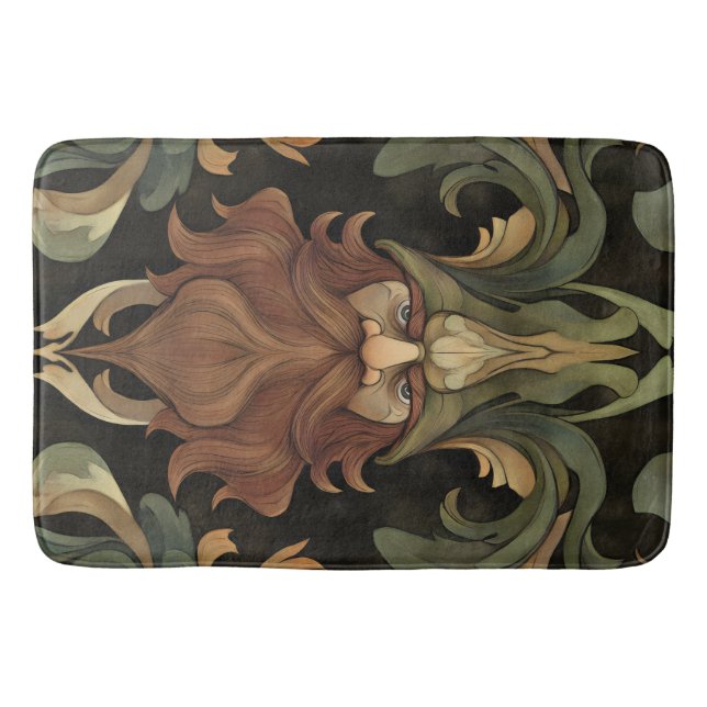 Ornate Fantasy Gnome Bath Mat (Front)