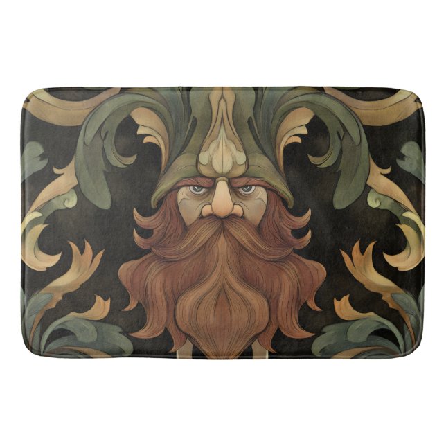Ornate Fantasy Gnome Bath Mat (Front)