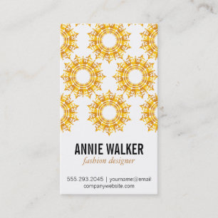 Ornate Flakes Golden Business Card