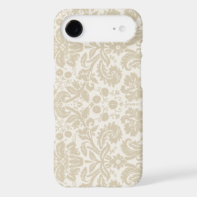 Ornate floral art nouveau pattern beige Case-Mate iPhone case (Back)