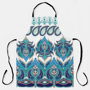 Ornate Floral Borders: Vintage Paisley Design Apron