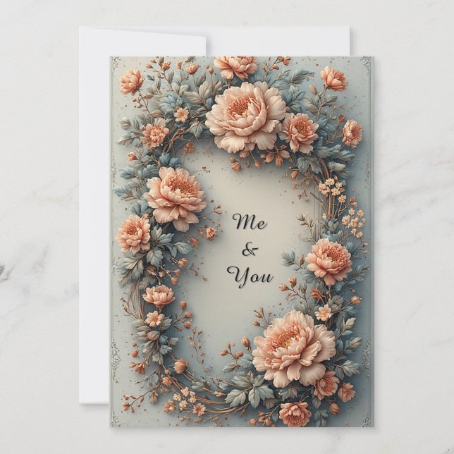 Ornate Floral Frame Invitation (Front)