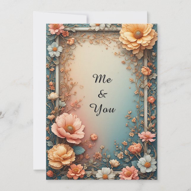 Ornate Floral Frame Invitation (Front)