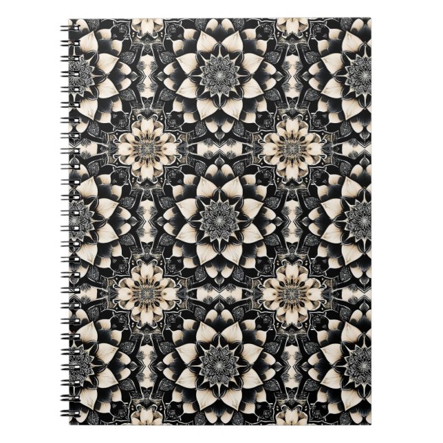Ornate Floral Mandala Design Notebook (Front)