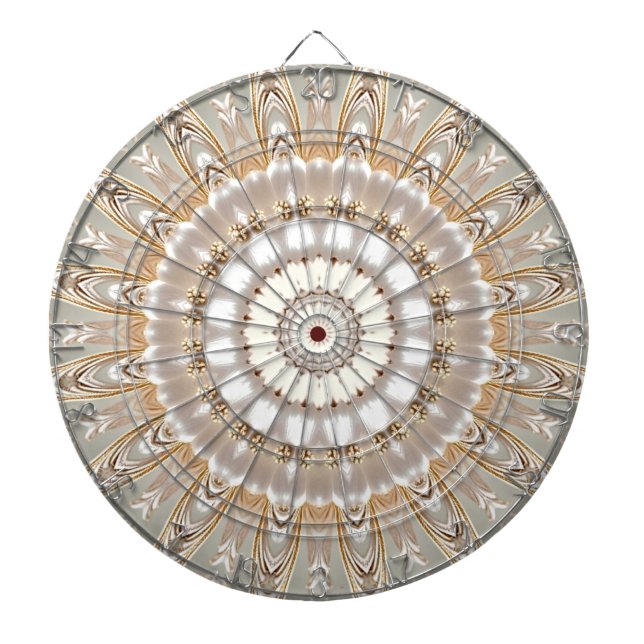 Ornate Floral Mandala Pattern Dartboard (Front)