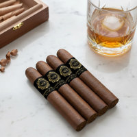 Ornate Floral Monogram Wedding Cigar Band Label