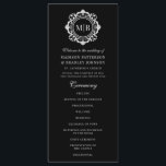 Ornate Floral Monogram Wedding Elegant Black White Program<br><div class="desc">Ornate Floral Monogram Wedding Custom Elegant Black White Wedding Program features your personalised monogram initials in elegant script typography surrounded by an ornamental floral frame adding style and elegance to your wedding ceremony. Perfect for but not limited to formal, evening, traditional, classic weddings, celebrations, anniversaries, birthdays and more. Created by...</div>