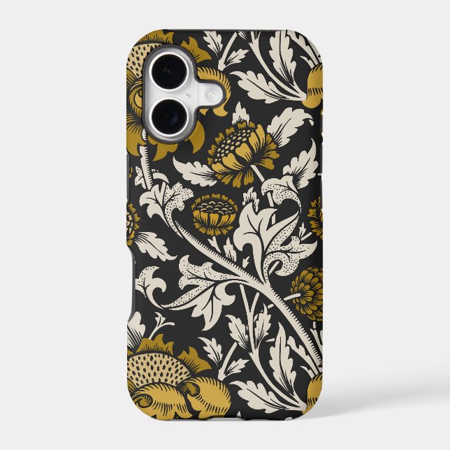 Ornate floral pattern with large gold flowers  (Back)