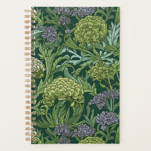 Ornate floral pattern with large gold flowers  planner