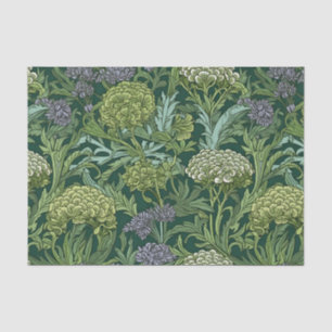 Ornate floral pattern with large gold flowers tissue paper