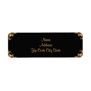Ornate floral  swirl address labels