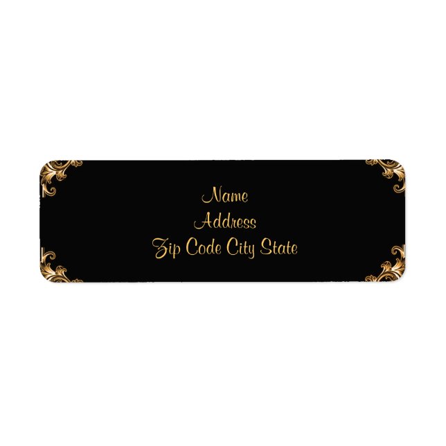 Ornate floral  swirl address labels (Front)