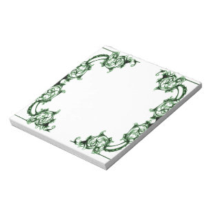 Ornate floral  swirl notepad