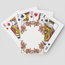 Ornate floral  swirl playing cards