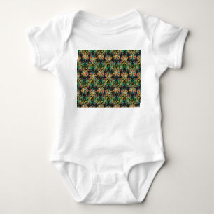 Ornate Flower Luxury Wallpaper Baby Bodysuit