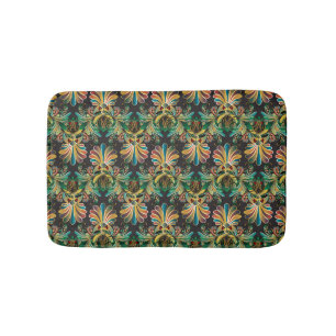 Ornate Flower Luxury Wallpaper Bath Mat
