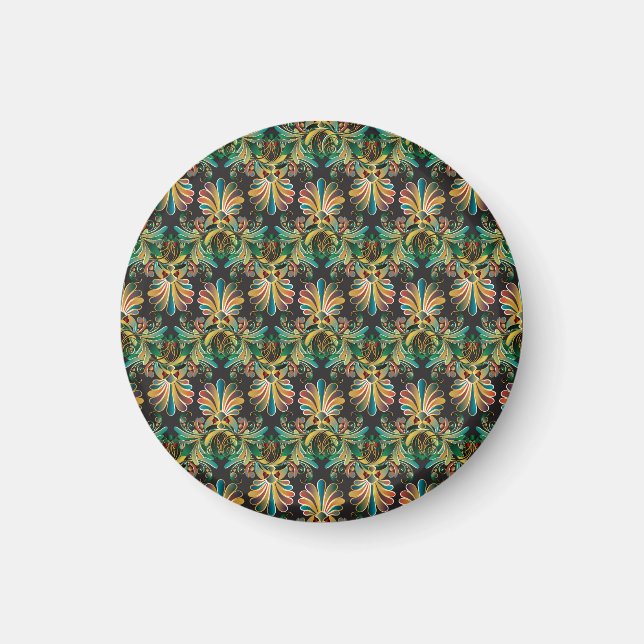 Ornate Flower Luxury Wallpaper Magnet (Front)