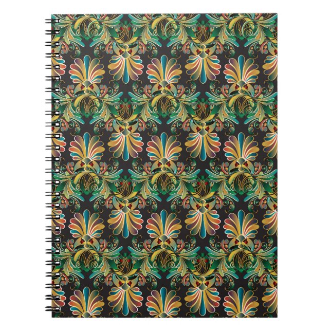 Ornate Flower Luxury Wallpaper Notebook (Front)