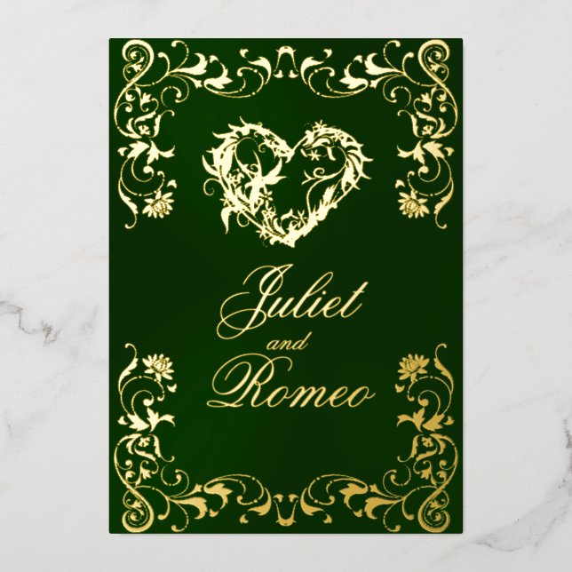Ornate Frame & Heart - Emerald (Front)
