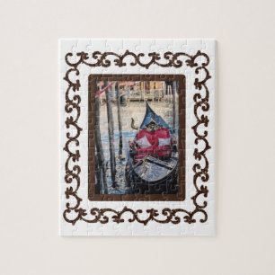 Ornate Framed Gondola in Venezia Jigsaw Puzzle