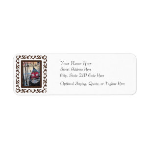 Ornate Framed Gondola in Venezia Return Address Label