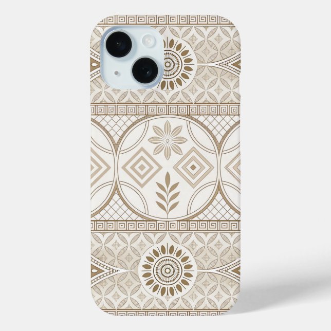 Ornate Geometric Floral Tile Pattern Case-Mate iPhone Case (Back)