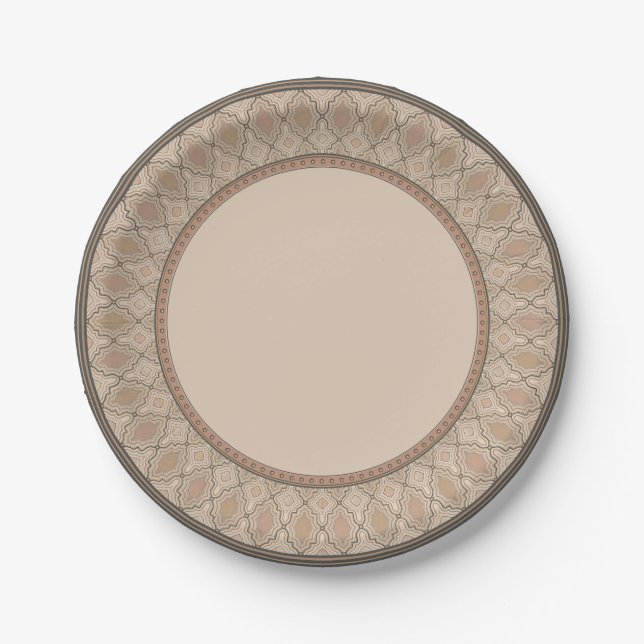 Ornate Geometrical Paper Plate (Front)
