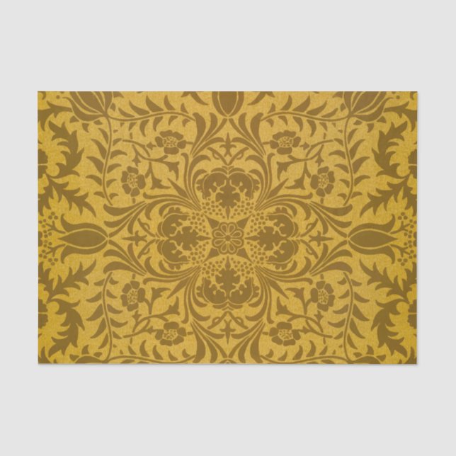 Ornate gold floral pattern with symmetrical tissue paper (Front)