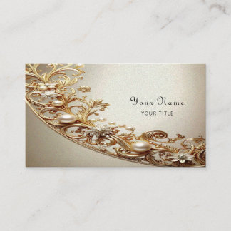 Ornate Gold Flourish Business Card