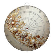 Ornate Gold Flourish Dartboard
