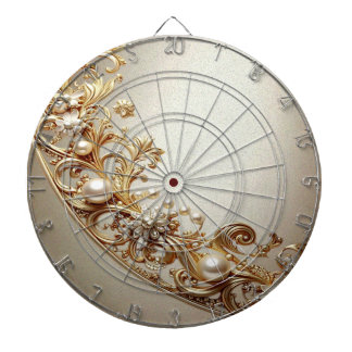 Ornate Gold Flourish Dartboard