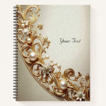 Ornate Gold Flourish Notebook