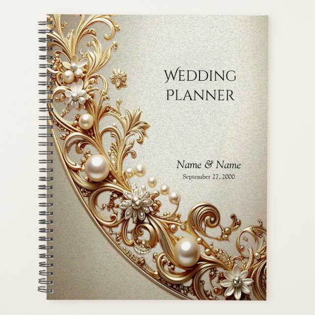 Ornate Gold Flourish Planner (Front)
