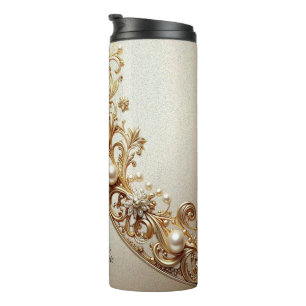 Ornate Gold Flourish Thermal Tumbler