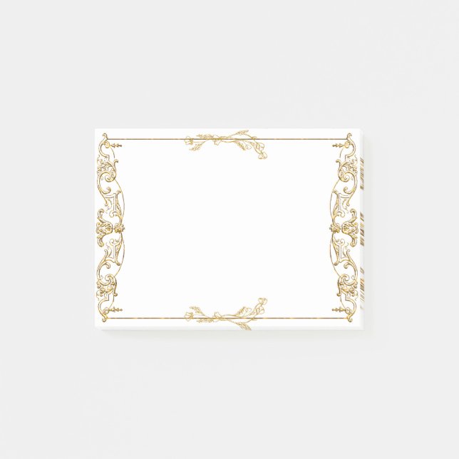 Ornate Gold Frame Post-It Notes (Front)