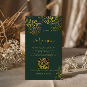 Ornate Gold Frills Welcome Gift Bag Place Cards