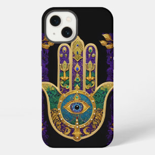 Ornate Gold Third Eye Hamsa iPhone 13 Case