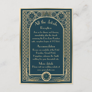 Ornate Gold - Wedding enclosure card