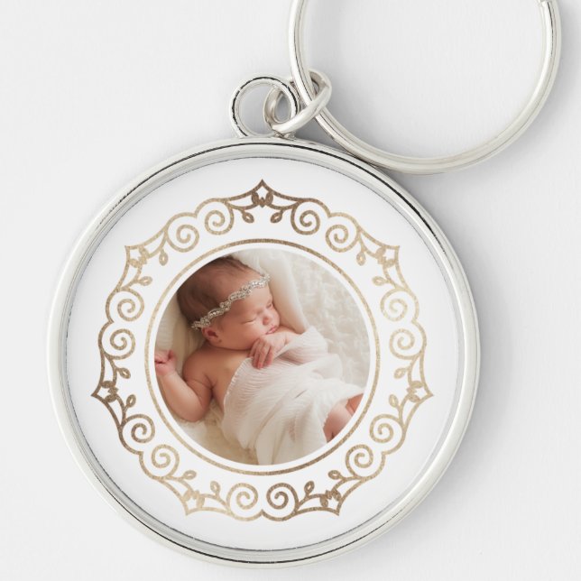 Ornate Gold Wreath Key Ring (Front)