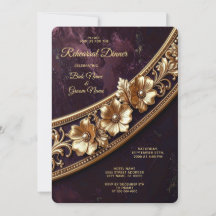 Ornate Golden Floral Rehearsal Dinner