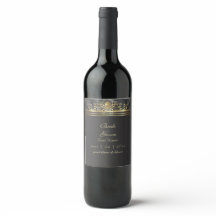 Ornate Golden Spiders Wedding Wine